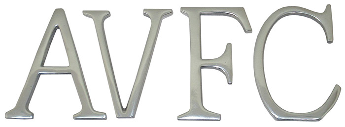 Aluminium AVFC Letters